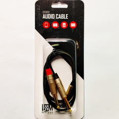 Leem 3ft Audio Cable (3.5mm Stereo Plug - 2 x 1/4
