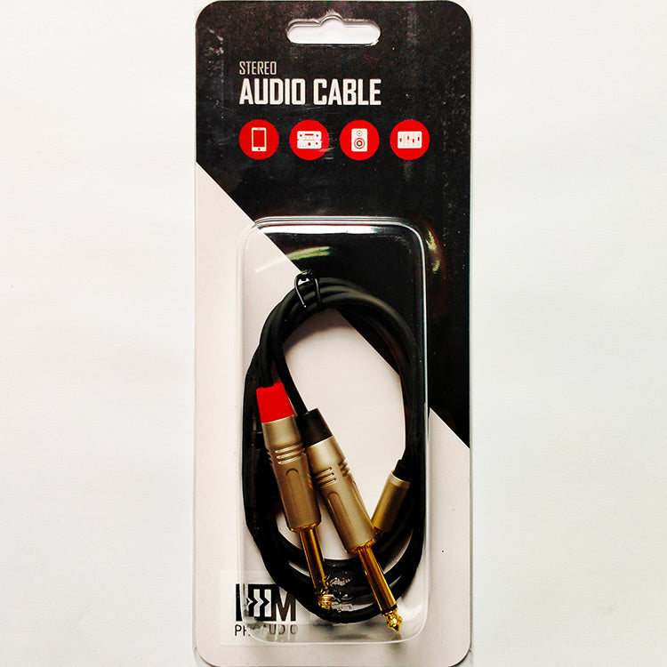 Leem 10ft Audio Cable (3.5mm Stereo Plug - 2 x 1/4" Straight TS)
