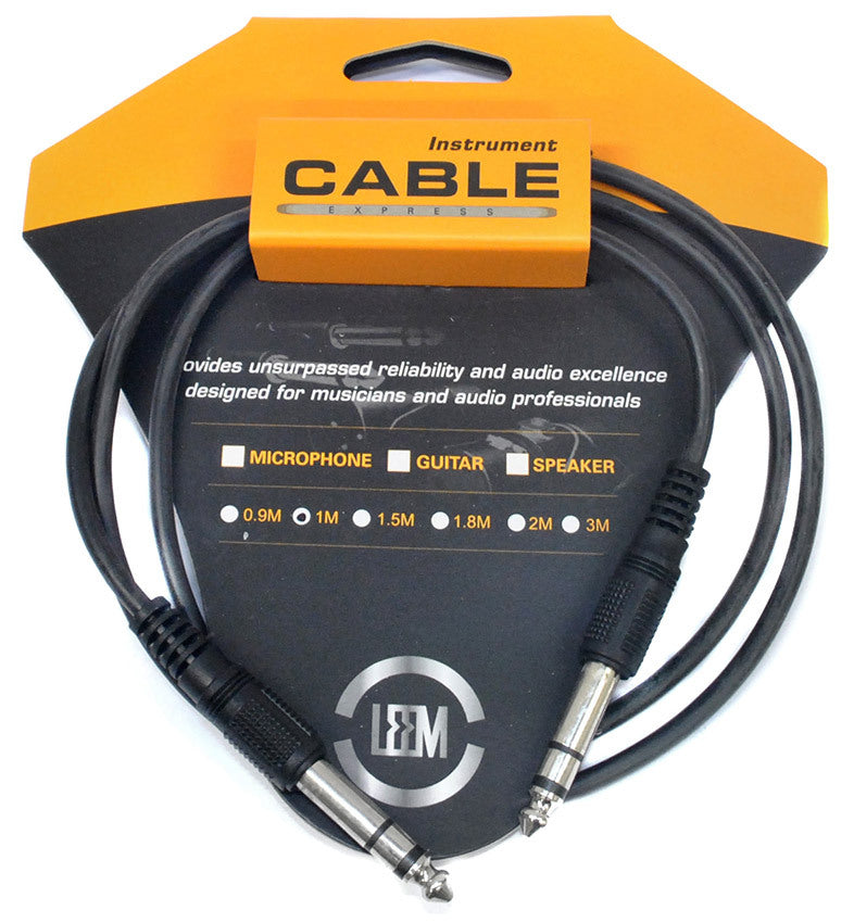 Leem 3ft Interconnect Cable (1/4" TRS Plug - 1/4" TRS Plug)