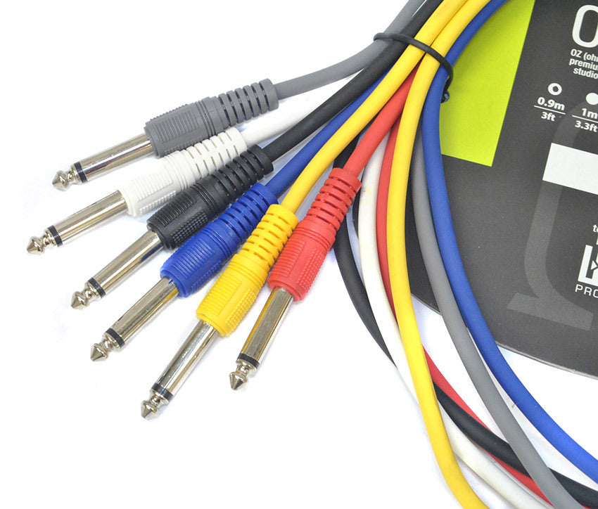Leem 3ft FX Pedal Patch Cables 6pk (1/4