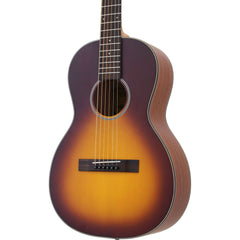 Aria 100 Series Parlour Body Acoustic Guitar in Matte Tobacco Sunburst