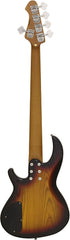 Aria 313MK2 Detroit Series 5-String Electric Bass Guitar in Open-Pore Sunburst Finish