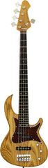 Aria 313MK2 Detroit Series 5-String Electric Bass Guitar in Open-Pore Natural Finish