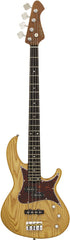Aria 313MK2 Detroit Series 4-String Fretless Bass Guitar in Open-Pore Natural Finish