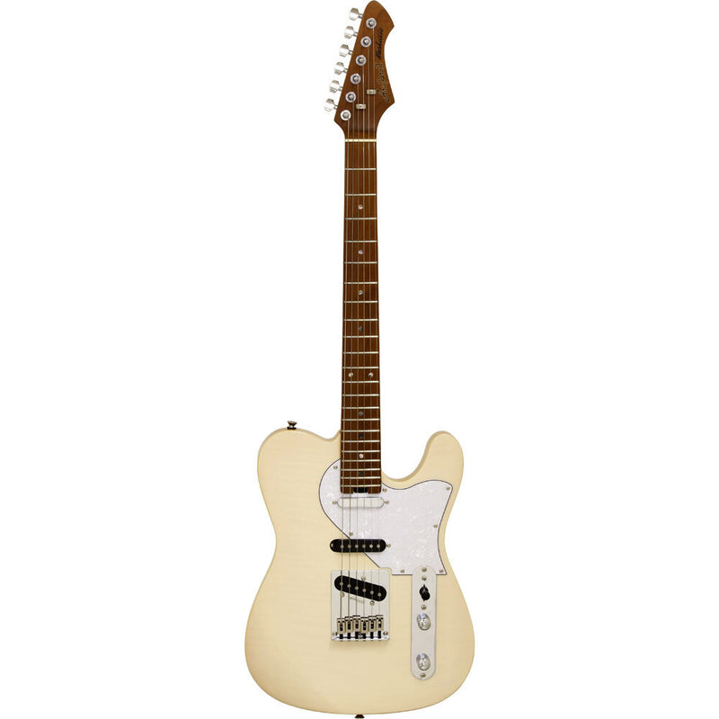 Aria 615-MK2 Nashville Electric Guitar in Marble White Gloss Finish