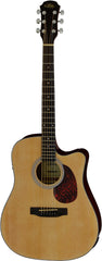 Aria ADW-01 Series Dreadnought AC/EL Guitar with Cutaway in Natural Matte Finish