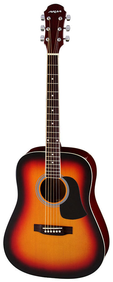 Aria Prodigy Series Acoustic Guitar Package in Brown Sunburst