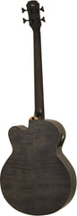 Aria FEB-F2/FL Elecord Series Fretless AC/EL Bass Guitar in Stained Black