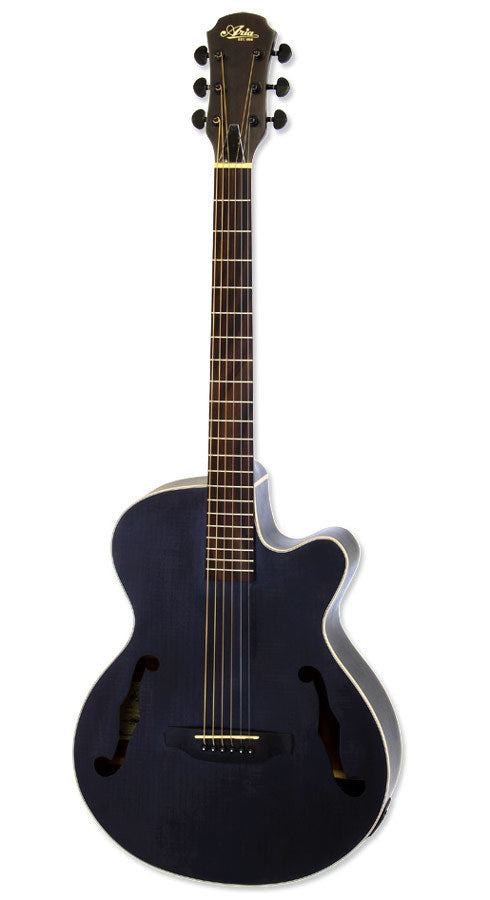 Aria FET-F1 Elecord Series AC/EL Guitar with Cutaway in Satin Trans Black