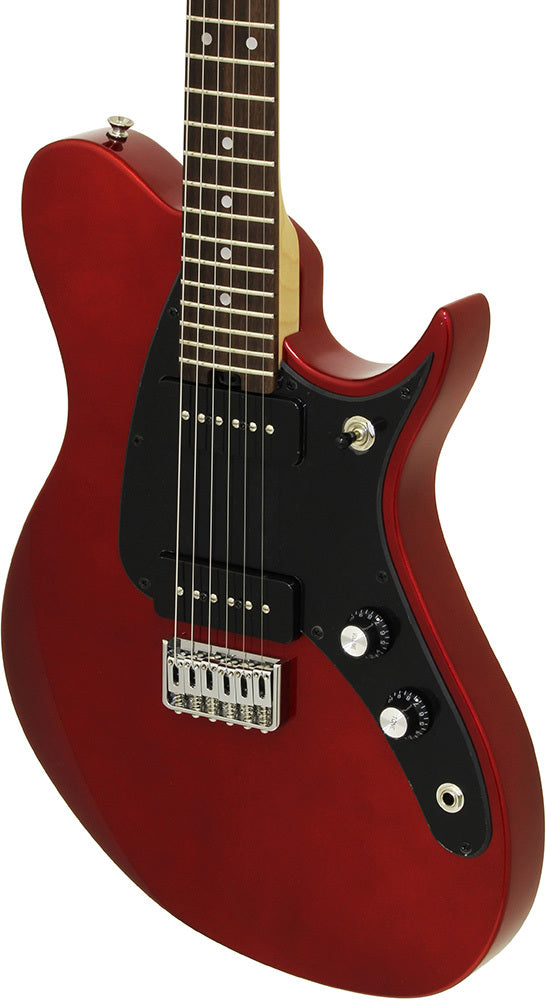 Aria J Series J-2 Electric Guitar in Candy Apple Red