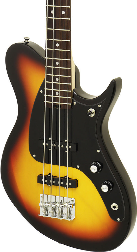 Aria J Series J-B Electric Bass Guitar in 3-Tone Sunburst