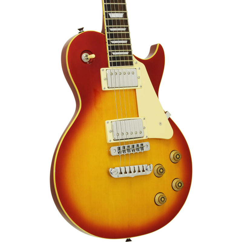 Aria PE-350STD Series Electric Guitar in Aged Cherry Sunburst