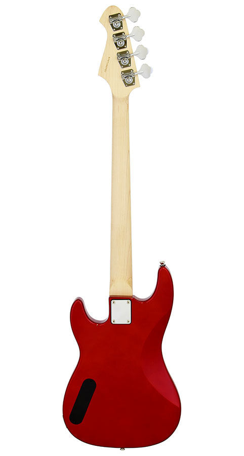 Aria STB-PJ Series Electric Bass Guitar in Candy Apple Red