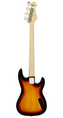 Aria STB-PJ Series Left Handed Electric Bass Guitar in 3-Tone Sunburst