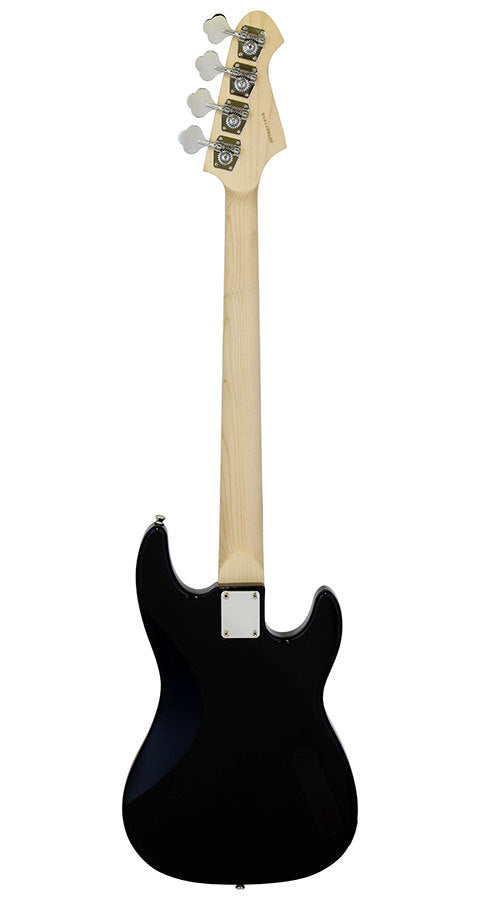 Aria STB-PJ Series Left Handed Electric Bass Guitar in Black