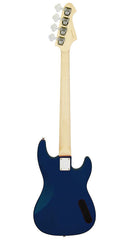 Aria STB-PJ Series Left Handed Electric Bass Guitar in Metallic Blue