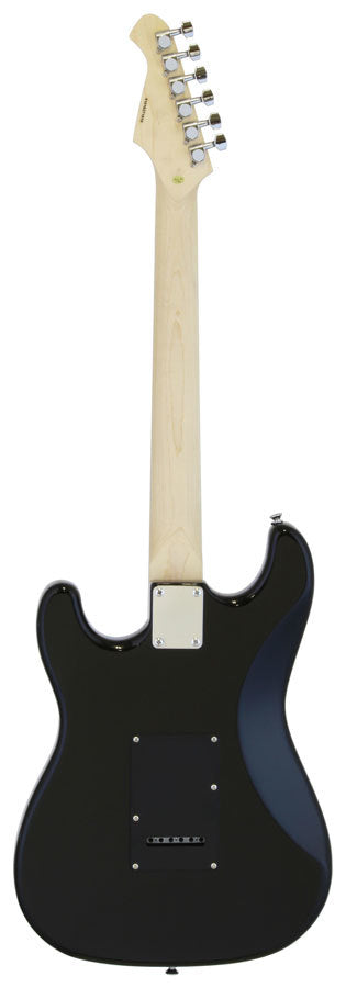 Aria Pro II STG-Series Electric Guitar in Black with Black Pickguard