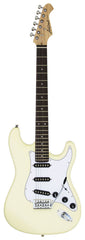 Aria Pro II STG-Series Electric Guitar in Vintage White with White Pickguard