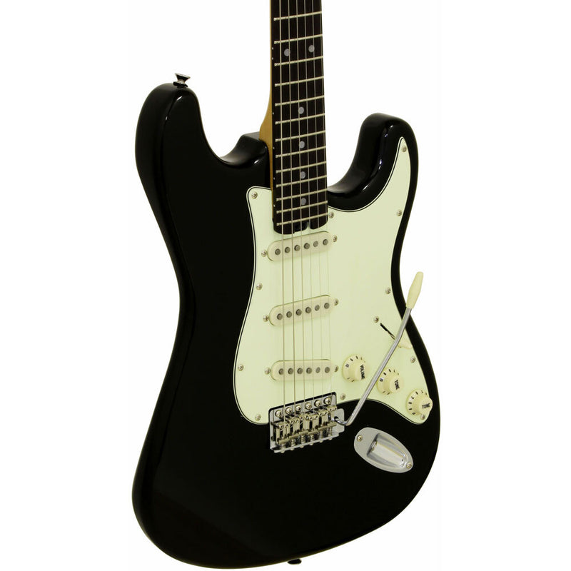 Aria STG-62 Modern Classics Series Electric Guitar in Black