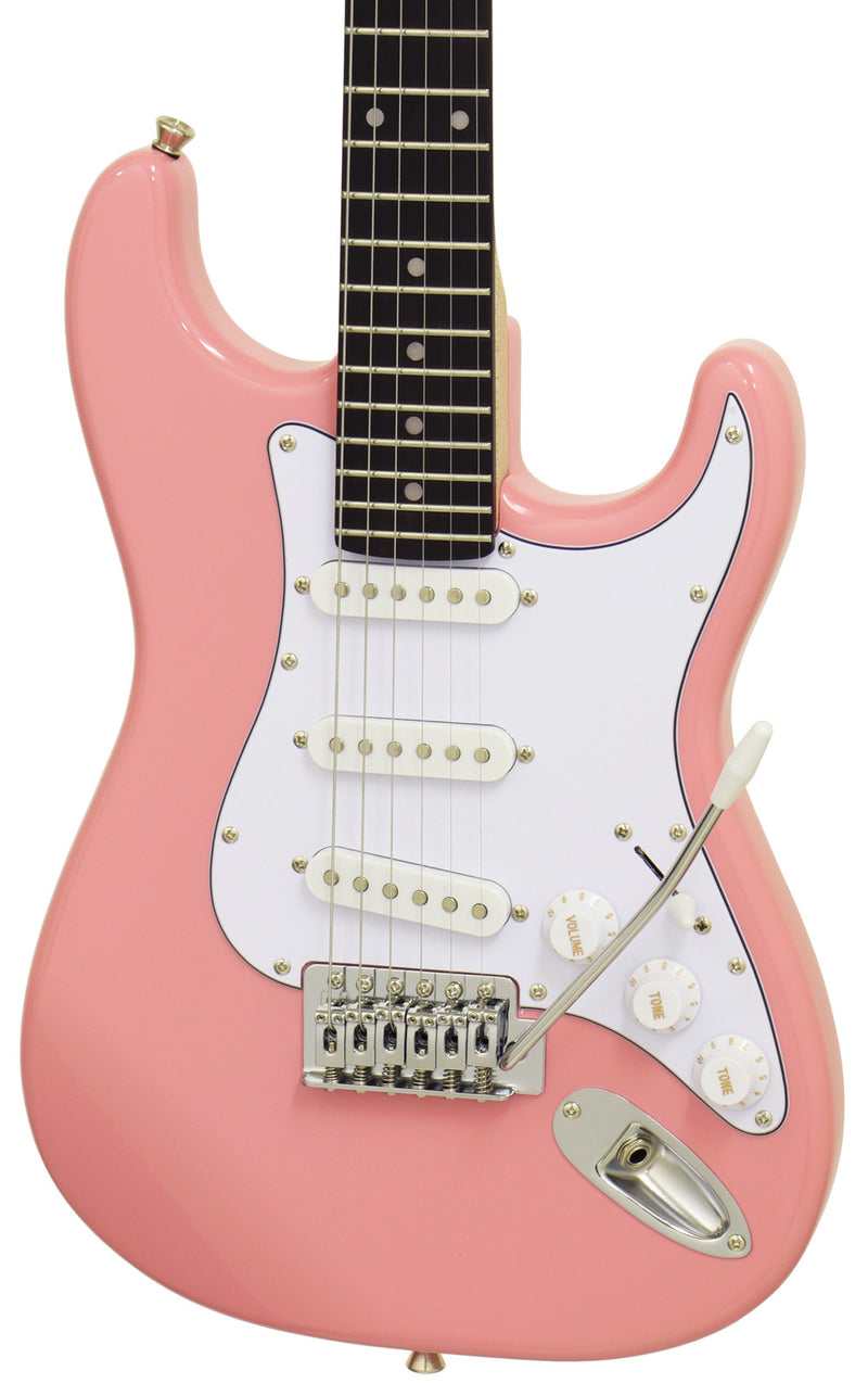 Aria STG-MINI Series 3/4 Size Electric Guitar in Kawaii Pink