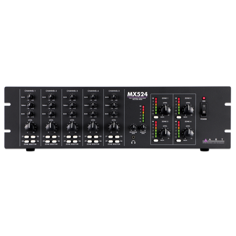 Art Pro Audio Mx524 5-Channel 4-Zone Mic/Line Mixer