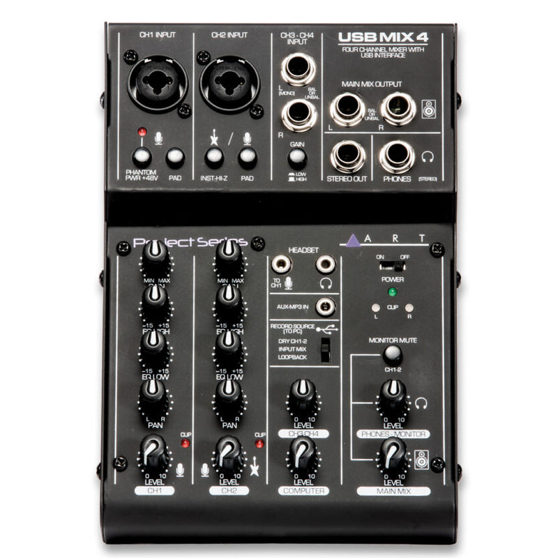 Art Pro Audio Usb Mix 4 4-Channel Mixer With Interface