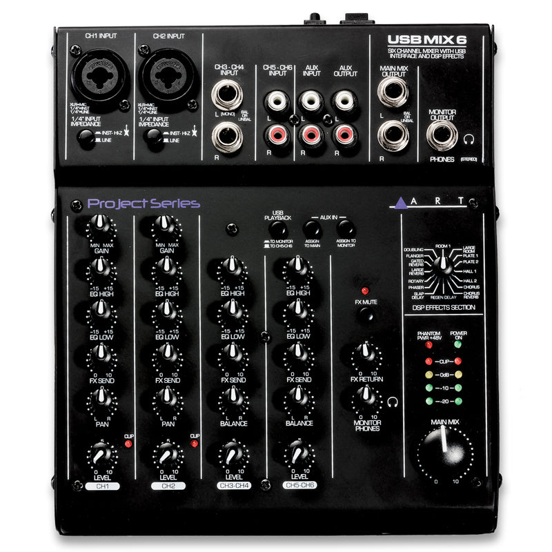 Art Pro Audio Usb Mix 6 6-Channel Mixer With