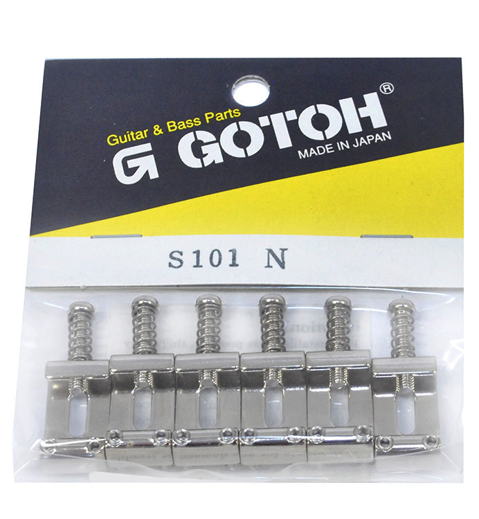 Gotoh S101 Series Bent-steel 11.3mm Electric Guitar Saddles in a Nickel finish (Set of 6)