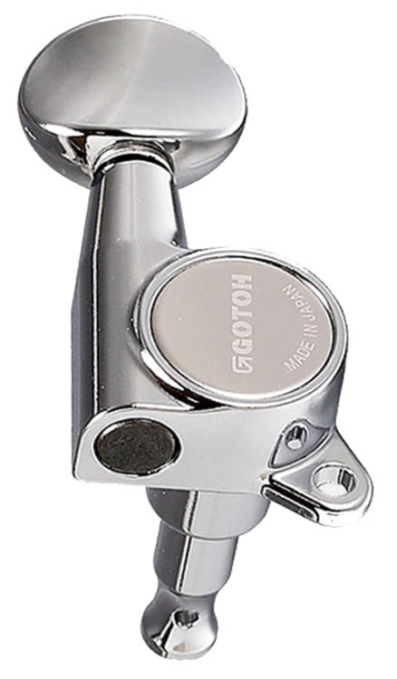 Gotoh 3 A Side SG381 Series Acoustic/Electric Guitar Tuning Machines in Chrome Finish (3+3)