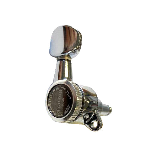 Gotoh Magnum Lock Traditional Series Electric Guitar Tuning Machines in Chrome Finish (6-inline)