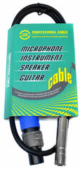 Leem 3ft Speaker Cable (1/4 TS Female Adaptor - Speakon Female)