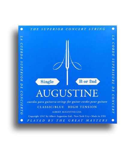 Augustine Classic Blue Regular Tension (B-2nd) Single Classical Guitar String