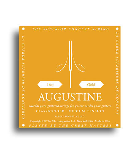 Augustine Classic Gold Strings - Regular Tension Trebles / Medium Tension Basses