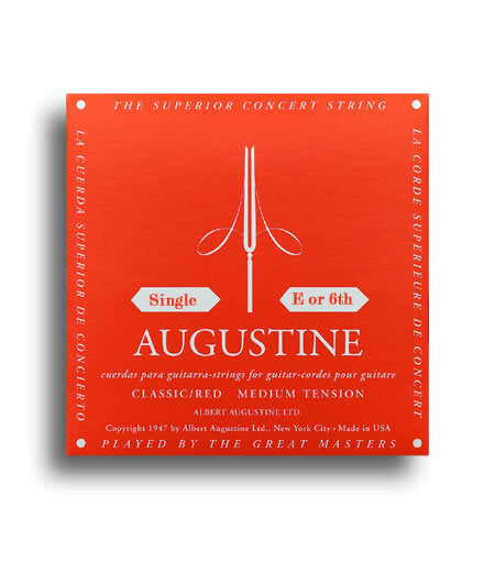 Augustine Classic Red Medium Tension (E-6th) Single Classical Guitar String