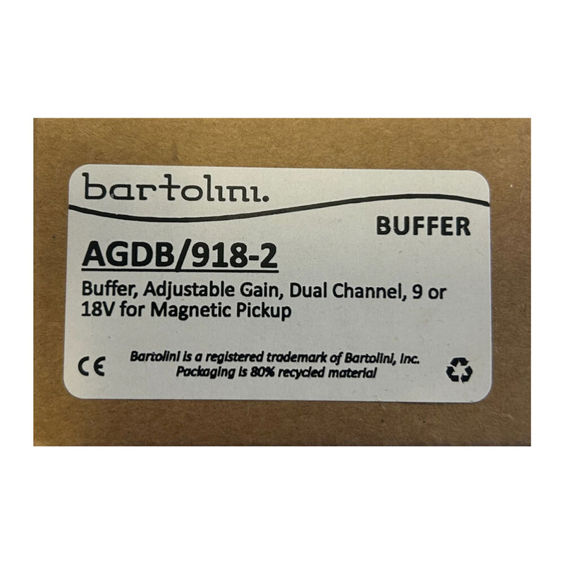Bartolini AGDB/918-2 Dual Channel, Adjustable Gain Buffer for Magnetic Pickup