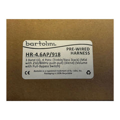 Bartolini HR-4.6AP/918 Pre-Wired Harness with 3-Band EQ and 4-Pots
