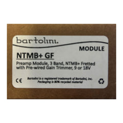 Bartolini NTMB+GF Preamp Module, 3-Band EQ, Fretted with Pre-wired Gain Trimmer