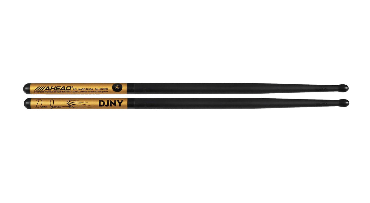 Ahead Daru Jones Signature Black/Gold Sticks DJ