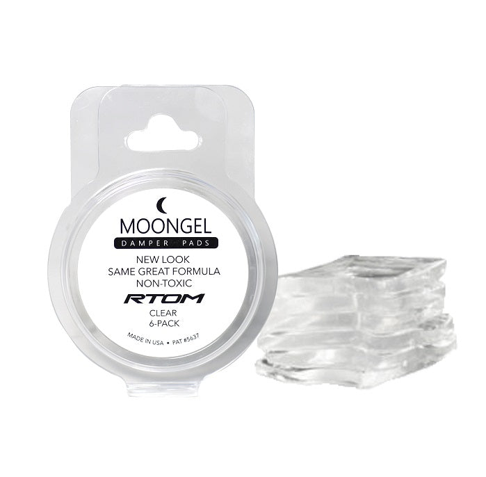 RTOM MOONGEL DRUM DAMPERS - 6pc CLEAR MGC