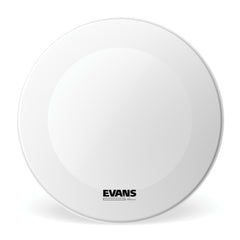 EVANS EQ3 Resonant Coated White Bass Drum Head, No Port, 18 Inch