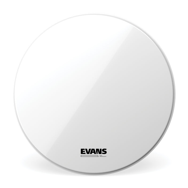 EVANS EQ3 Resonant Smooth White Bass Drum Head, No Port, 18 Inch