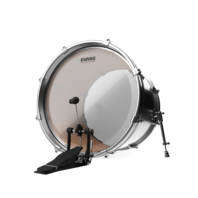 EVANS EQ3 Clear Bass Drum Head, 20 Inch