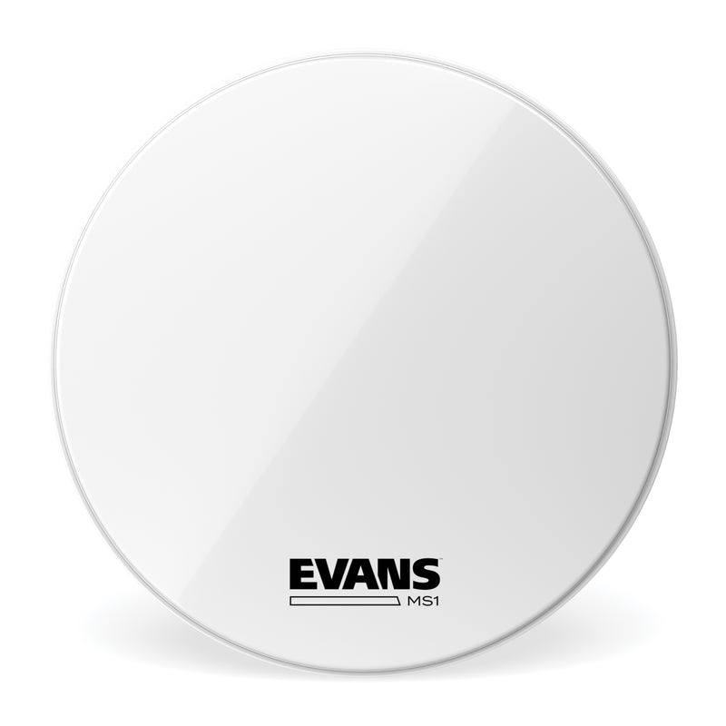 EVANS MS1 White Marching Bass Drum Head, 20 Inch
