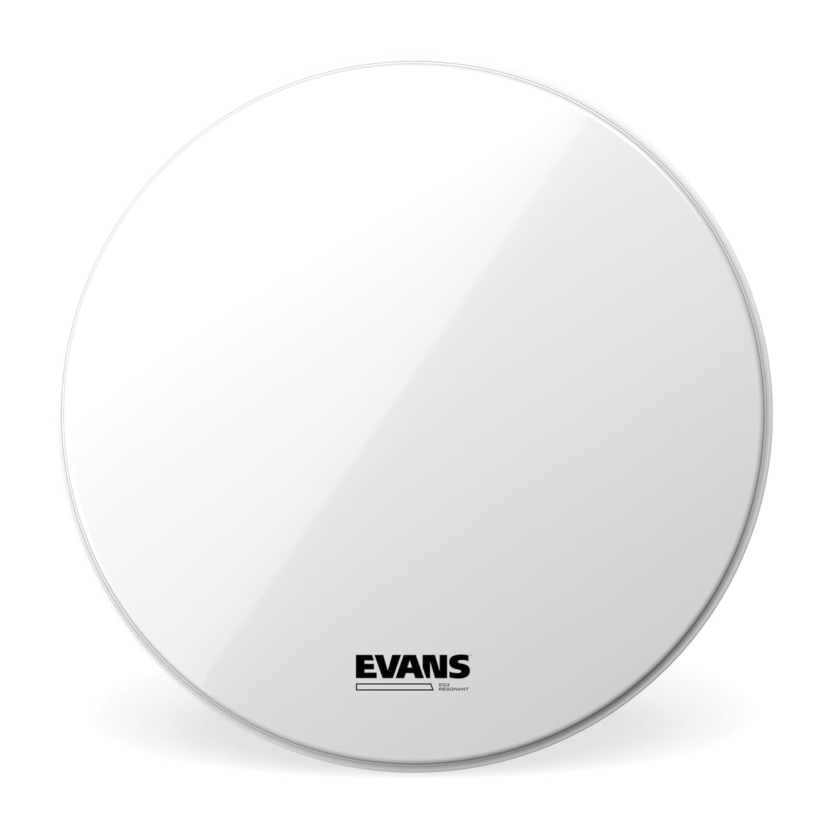 EVANS EQ3 Resonant Smooth White Bass Drum Head, No Port, 26 Inch