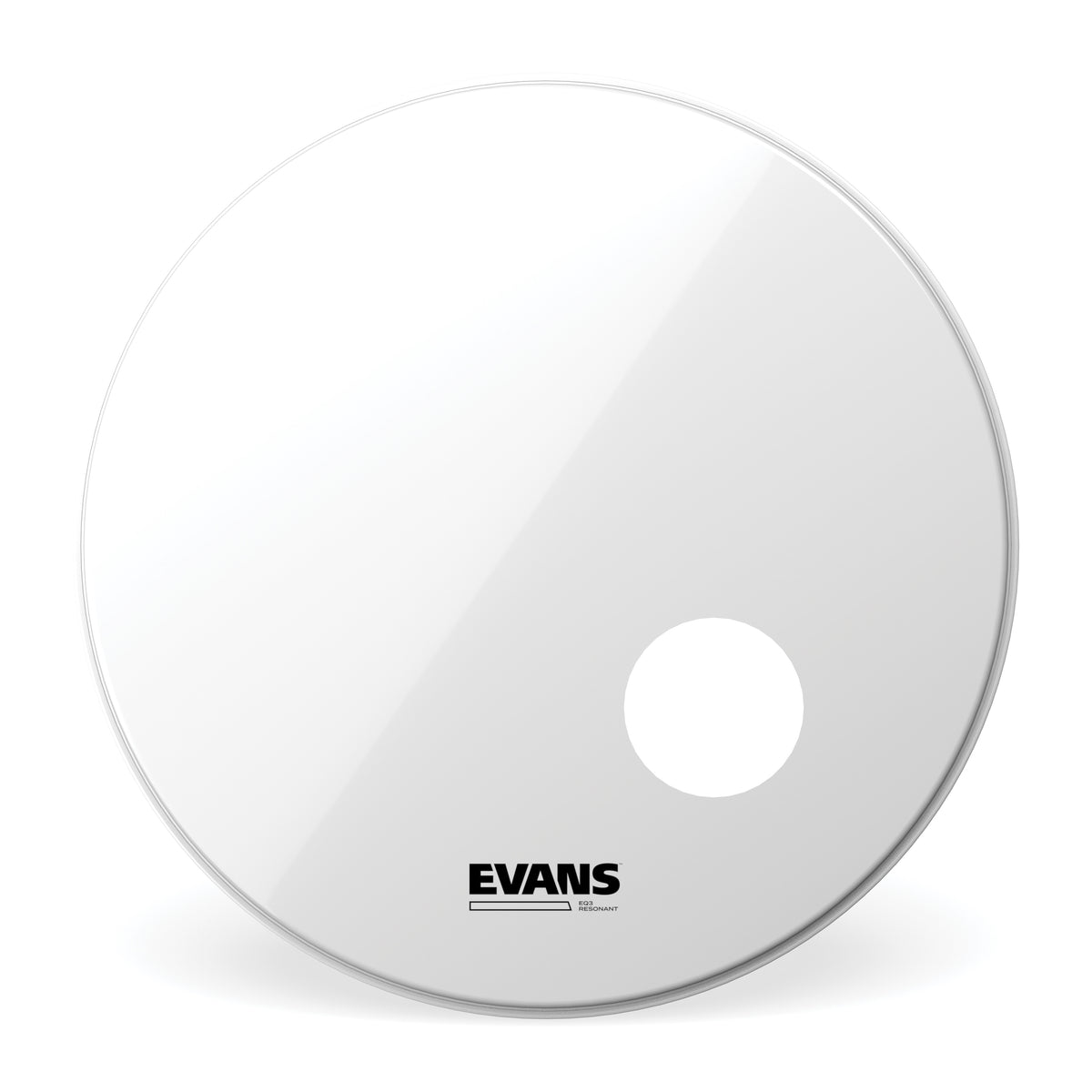 EVANS EQ3 Resonant Smooth White Bass Drum Head, 26 Inch