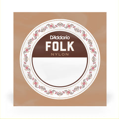 D'Addario BES045W Folk Nylon Guitar Single String, Silver Wound, Ball End, .045