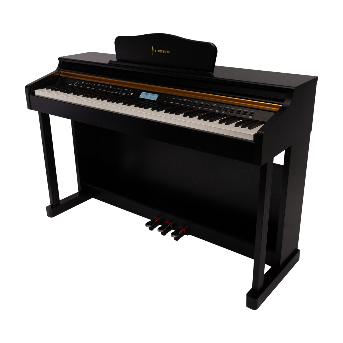 CROWN CDP-913-BLK UPRIGHT DIGITAL PIANO (Black)