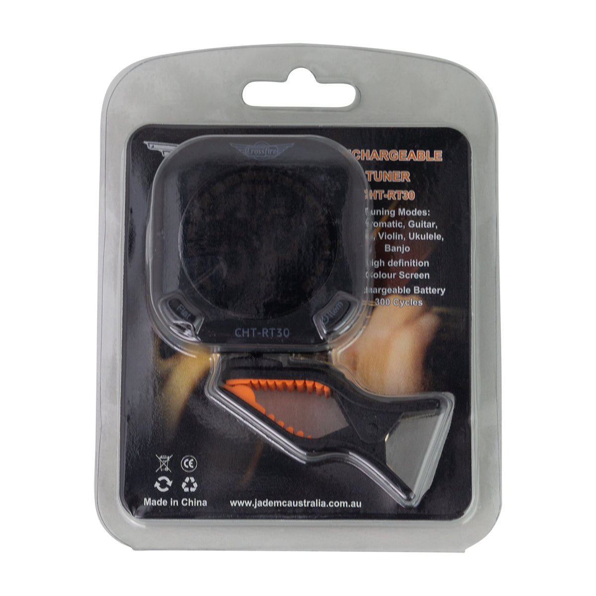 Crossfire CHT-RT30 Rechargeable Clip-On Tuner