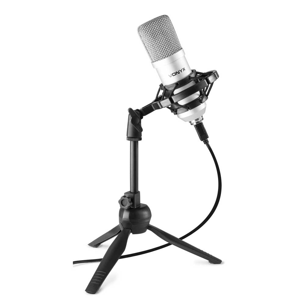 Vonyx CM300S USB Studio Microphone Silver