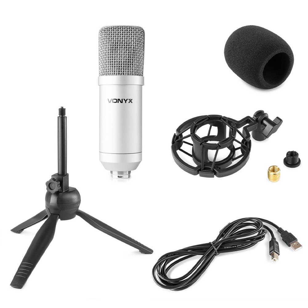 Vonyx CM300S USB Studio Microphone Silver